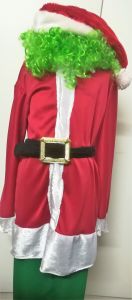 Kids Costumes to Hire - Grinch Costume (hat, top, pants, wig, belt)